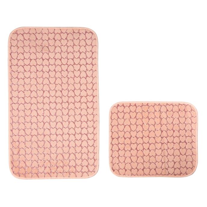 Jassrug Leila Kalp Embos Kaymaz Taban İkili Klozet Takımı 60x100 ve 50x60 Pudra - 4