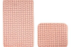 Jassrug Leila Kalp Embos Kaymaz Taban İkili Klozet Takımı 60x100 ve 50x60 Pudra - 3