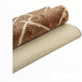 Jassrug Royal Kaymaz Taban Banyo Halısı 50x80 Diamond Sütlü Kahve - 2