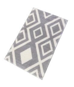Jassrug Royal Kaymaz Taban Banyo Halısı 50x80 Karo Gri - 1