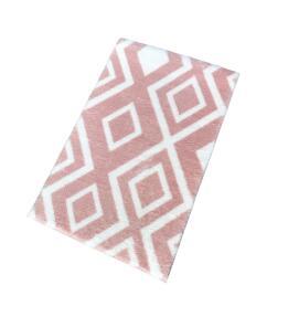Jassrug Royal Kaymaz Taban Banyo Halısı 50x80 Karo Pudra - Jassrug