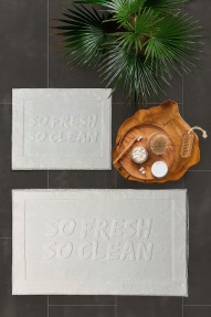 Merinos Pamella 2 Li Banyo Paspas Takımı Aura Krem - Merinos