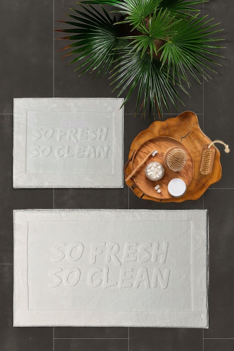 Merinos Pamella 2 Li Banyo Paspas Takımı Aura Krem - 1