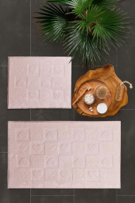 Merinos Pamella 2 Li Banyo Paspas Takımı Bliss Pudra - 2