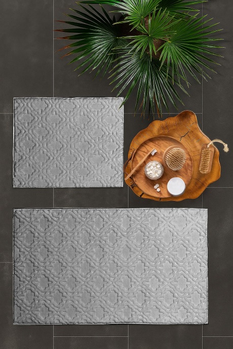 Merinos Pamella 2 Li Banyo Paspas Takımı Flex Gri - 1