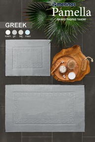Merinos Pamella 2 Li Banyo Paspas Takımı Greek Gri - 2