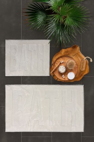 Merinos Pamella 2 Li Banyo Paspas Takımı Mist Krem - Merinos