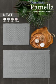 Merinos Pamella 2 Li Banyo Paspas Takımı Neat Gri - 2