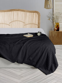 Dolce Bonita Home Wellsoft Fitilli Battaniye 200x220 Antrasit - Uyku Bandı Hediyeli - 2