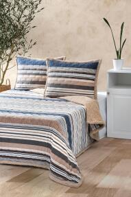 Merinos All Day Yatak Örtüsü Seti Kutulu Bona Mavi - 2