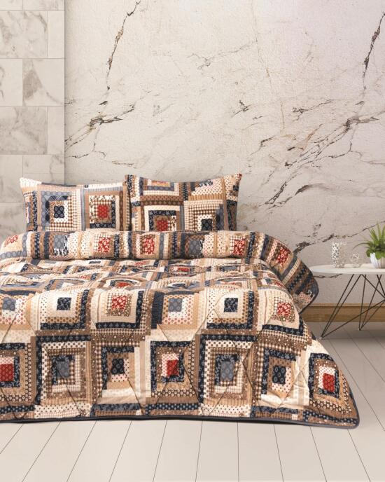 Merinos Comforter 3 Parça Çift Kişilik Yorgan Set 220x240 Elenia - 2