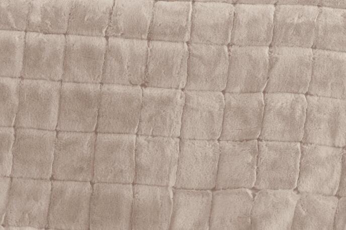 Merinos Luxe 3 Parça Çift Kişilik Yatak Örtüsü Seti Kutulu 230x250 Kareli Bej - 3