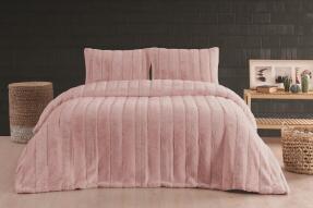 Merinos Luxe 3 Parça Çift Kişilik Yatak Örtüsü Seti Kutulu 230x250 Petek Pudra - 1