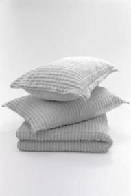 Merinos Modern Line 3 Parça Çift Kişilik Battaniye Seti Kutulu 220x240 Gri - 2