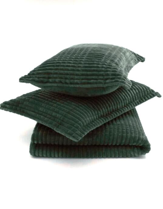 Merinos Modern Line 3 Parça Çift Kişilik Battaniye Seti Kutulu 220x240 Haki - 2