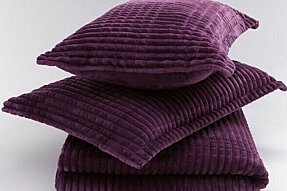 Merinos Modern Line 3 Parça Çift Kişilik Battaniye Seti Kutulu 220x240 Mürdüm - 2