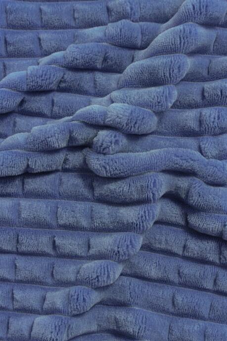 Merinos Modern Line 3 Parça Çift Kişilik Battaniye Seti Kutulu 220x240 Lacivert - 3
