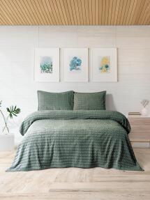 Merinos Modern Twist 3 Parça Çift Kişilik Battaniye Seti Kutulu 220x240 Haki - 2