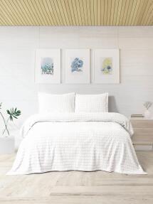 Merinos Modern Twist 3 Parça Çift Kişilik Battaniye Seti Kutulu 220x240 Kemik - 2