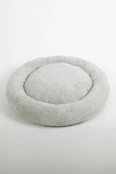 Cookie Pet Sherpa Polar Yıkanabilir Yuvarlak Köpek Kedi Yatağı 50 Açık Gri - 1