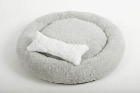 Cookie Pet Sherpa Polar Yıkanabilir Yuvarlak Köpek Kedi Yatağı 50 Açık Gri - 2