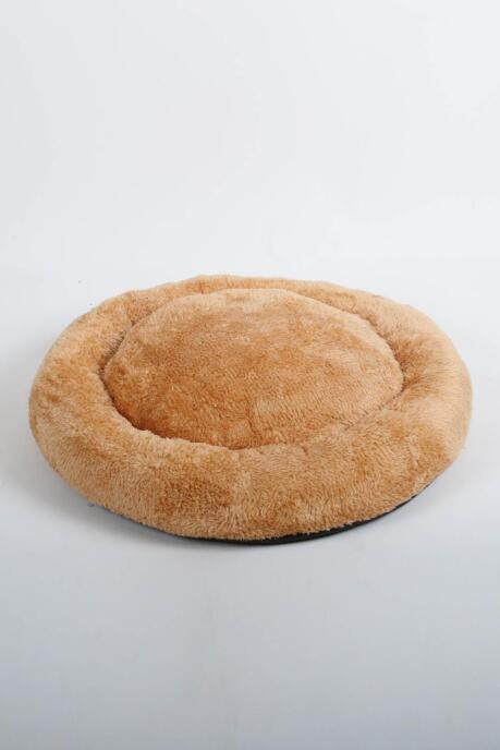 Cookie Pet Sherpa Polar Yıkanabilir Yuvarlak Köpek Kedi Yatağı 50 Hardal - 1