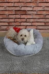 Cookie Pet Sherpa Polar Yıkanabilir Yuvarlak Köpek Kedi Yatağı 60 Gri - 2