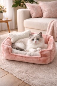 Cookıe Pet Wellsoft Dolgulu Kedi Köpek Yuvası 55X40 Pudra - Cookie Pet