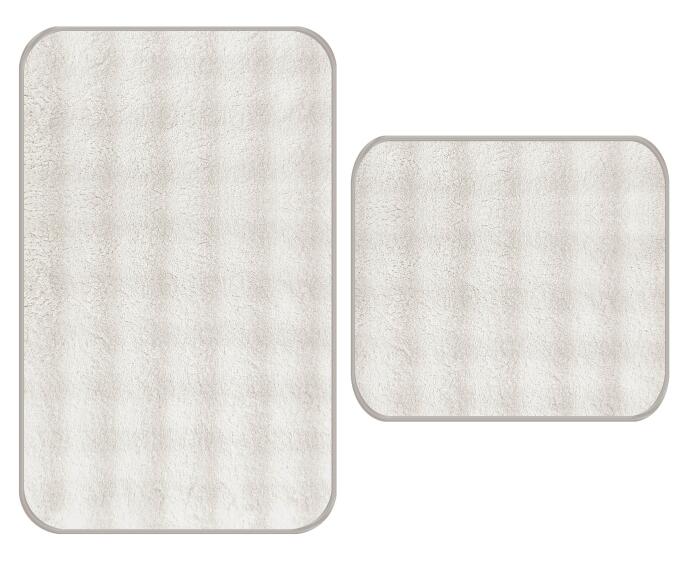 Aksu Royal Bubble Kaymaz Taban İkili Klozet Takımı 60x100 ve 50x60 Krem - 3