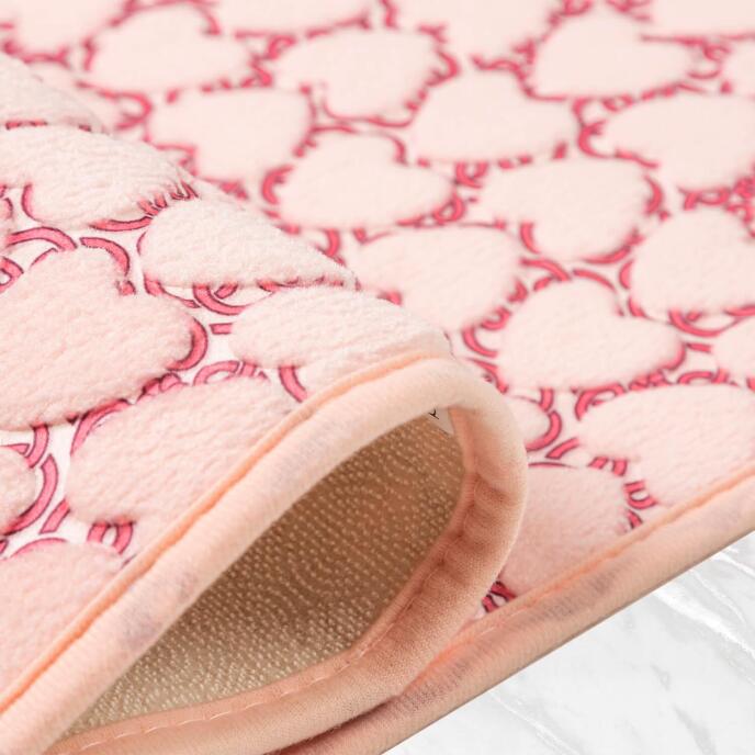 Jassrug Leila Kalp Embos Kaymaz Taban İkili Klozet Takımı 60x100 ve 50x60 Pembe - 2