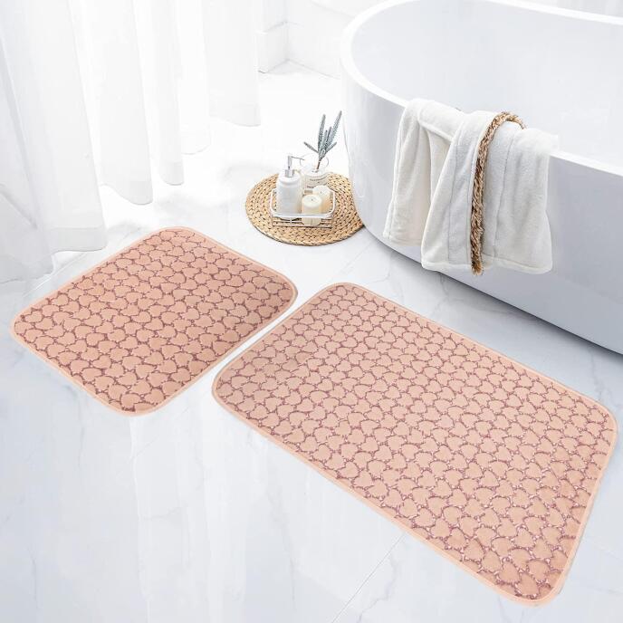 Jassrug Leila Kalp Embos Kaymaz Taban İkili Klozet Takımı 60x100 ve 50x60 Pudra - 1