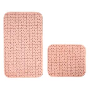 Jassrug Leila Kalp Embos Kaymaz Taban İkili Klozet Takımı 60x100 ve 50x60 Pudra - 4