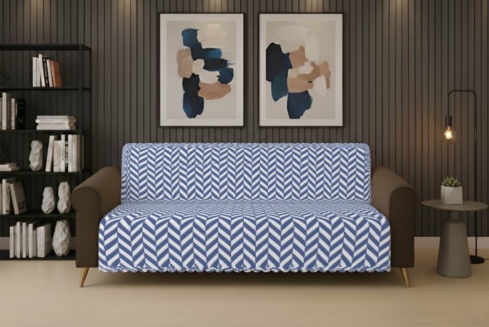 Dinarsu Kaydırmaz Koltuk Örtüsü 175X220 Ege Mavi - 1