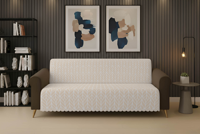 Dinarsu Kaydırmaz Koltuk Örtüsü 175X220 Lüme Bej - 1