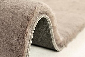 Jassrug Fuzzy Tavşan Tüyü Kürk Halı 120x180 Antrasit - Jassrug