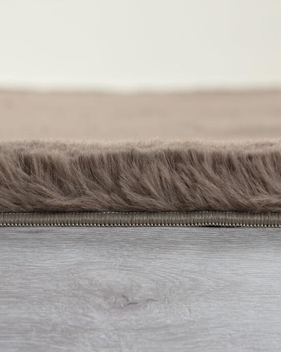 Jassrug Fuzzy Tavşan Tüyü Kürk Halı 160x220 Antrasit - 3