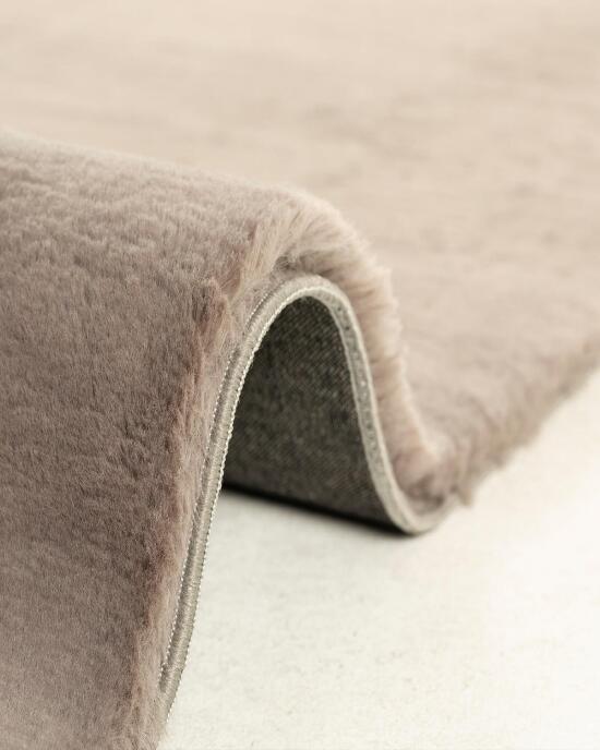 Jassrug Fuzzy Tavşan Tüyü Kürk Halı 160x220 Antrasit - 4