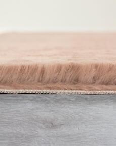 Jassrug Fuzzy Tavşan Tüyü Kürk Halı 200x290 Pudra - 3
