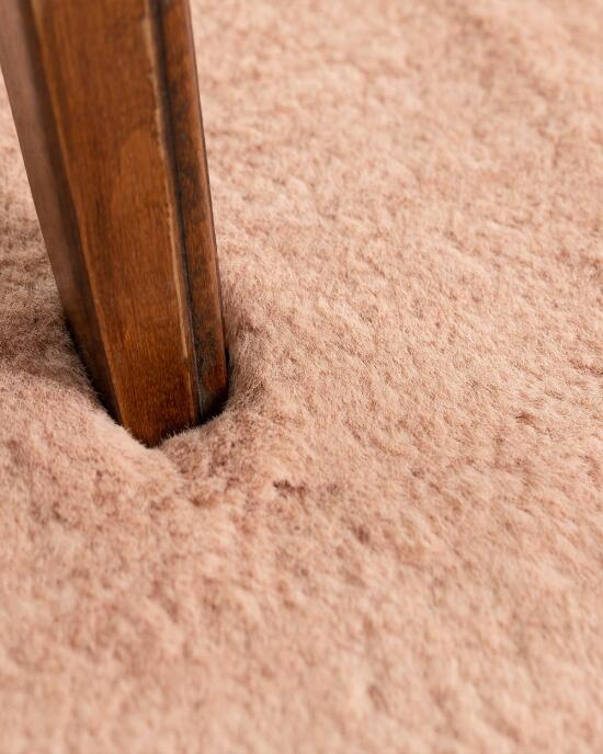 Jassrug Fuzzy Tavşan Tüyü Kürk Halı 200x290 Pudra - 5