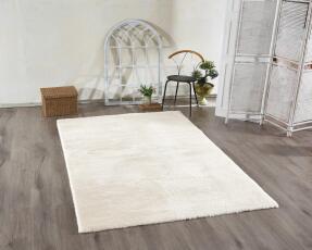 Jassrug Tavşan Tüyü Kürk Halı 120x180 Bej - 1