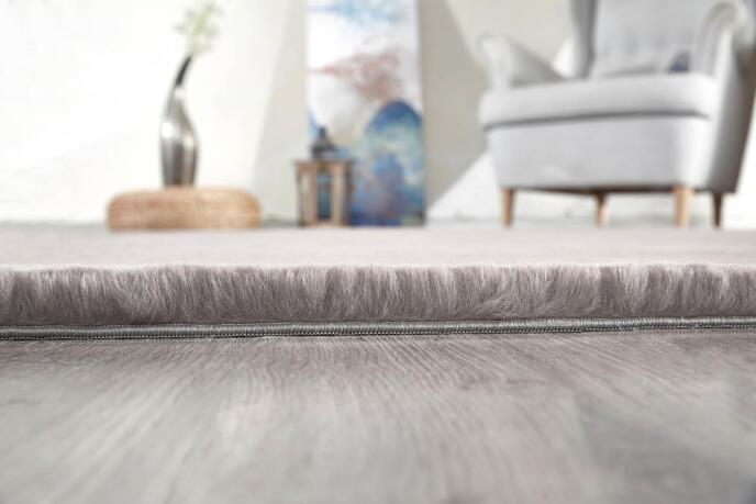 Jassrug Tavşan Tüyü Kürk Halı 160X220 Antrasit - 3