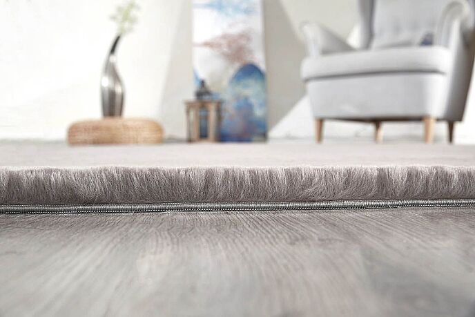 Jassrug Tavşan Tüyü Kürk Halı 160X220 Antrasit - 2