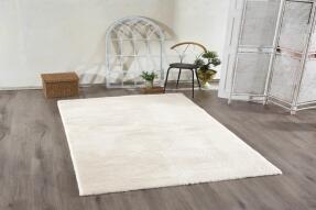Jassrug Tavşan Tüyü Kürk Halı 160X220 Bej - 1