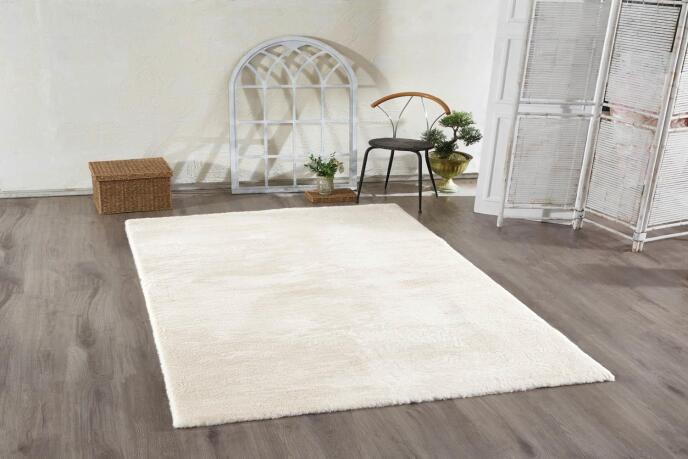 Jassrug Tavşan Tüyü Kürk Halı 160X220 Bej - 1