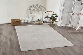 Jassrug Tavşan Tüyü Kürk Halı 160x220 Kül - Jassrug