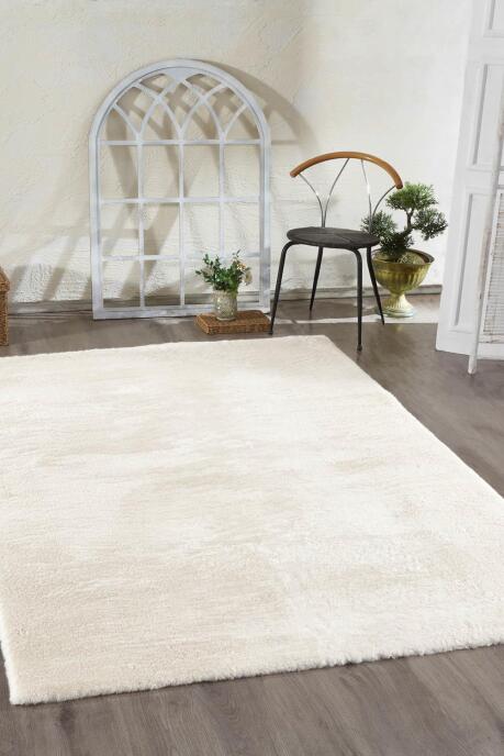 Jassrug Tavşan Tüyü Kürk Halı 60x120 Bej - 2