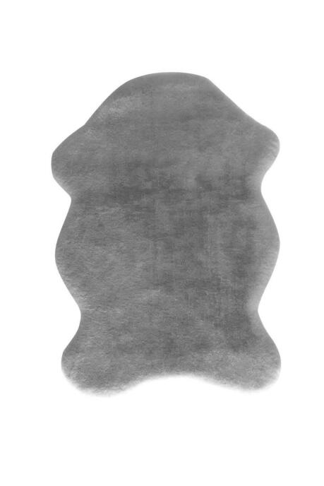 Jassrug Tavşan Tüyü Kürk Post Halı 100x140 Gri - 3
