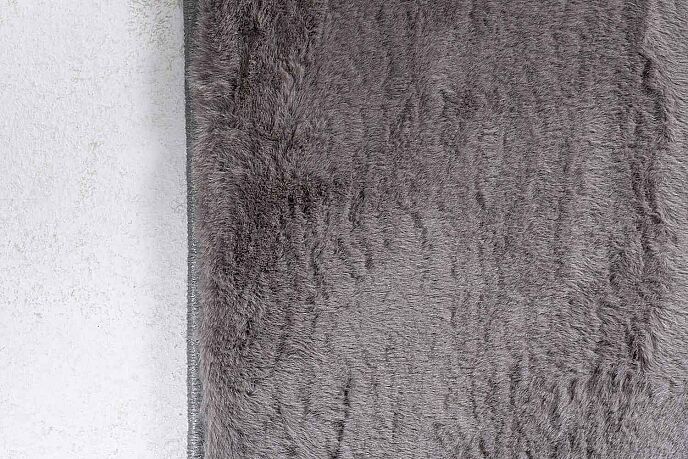 Jassrug Soft Tavşan Tüyü Kürk Halı 160x230 Antrasit - 4