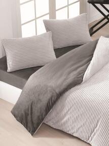 Merinos Eternity Fitilli 4 Parça Çift Kişilik Nevresim Takımı 200x220 Açık Gri - 3