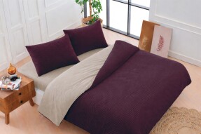 Merinos Eternıty Fitilli Nevresim Seti 4 Parça Mürdüm - Merinos